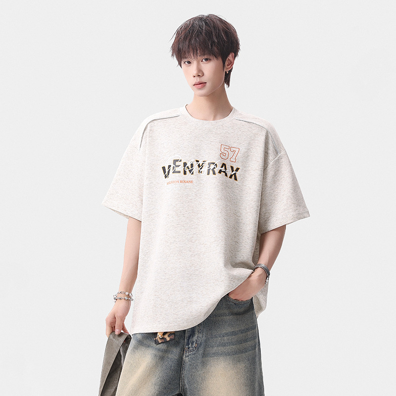 2026 Summer New High-Quality Short-Sleeve T-Shirts for Men and Women, Trendy Casual Printed Loose-Fit Shirts in Hong Kong Style