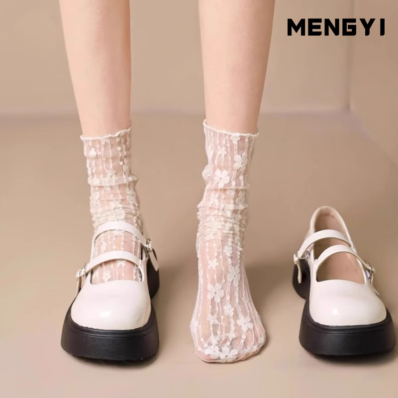 Socks women's summer thin cute lace tube socks ladies summer mesh sweat-absorbent breathable Zhuji socks wholesale