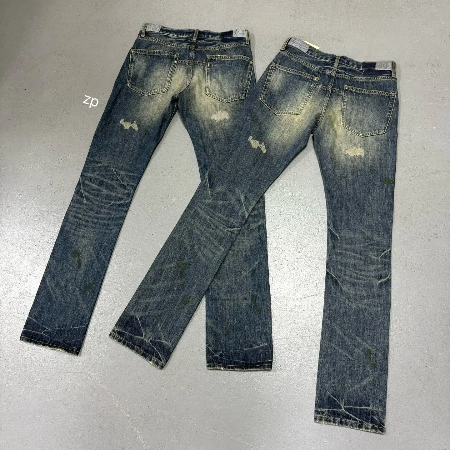 Undercover 06Ss t Season Insect Embroidery Distressed Washed Denim Jeans