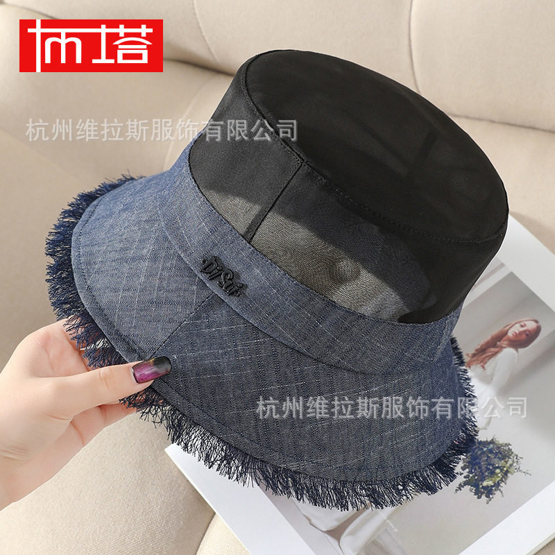 Buta Spring and Summer Sunscreen Sun Hat Women Fisherman Hat Temperament Elegant Cowboy Hat Mulberry Silk Breathable PT0731