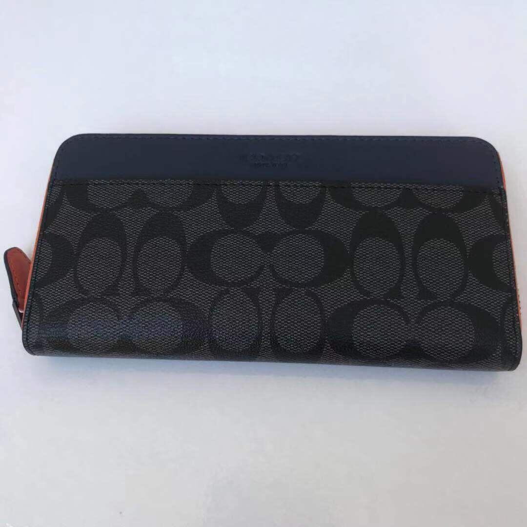 COACh78202 classic upgraded version new color matching pvc men's long clip. Classic wear-resistant. Compare at will. Equipped with box, size:20/10