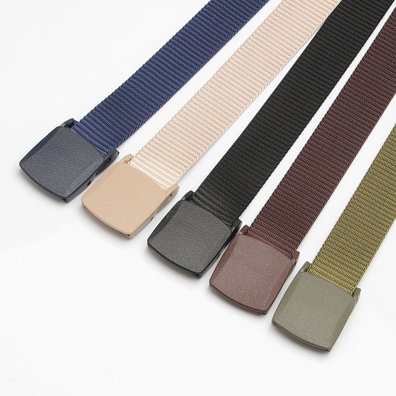 New Outdoor Tactical Sports Belt for Men and Women Canvas Belt High Quality Quick-Drying Plastic Buckle Versatile Trouser Belt Wholesale