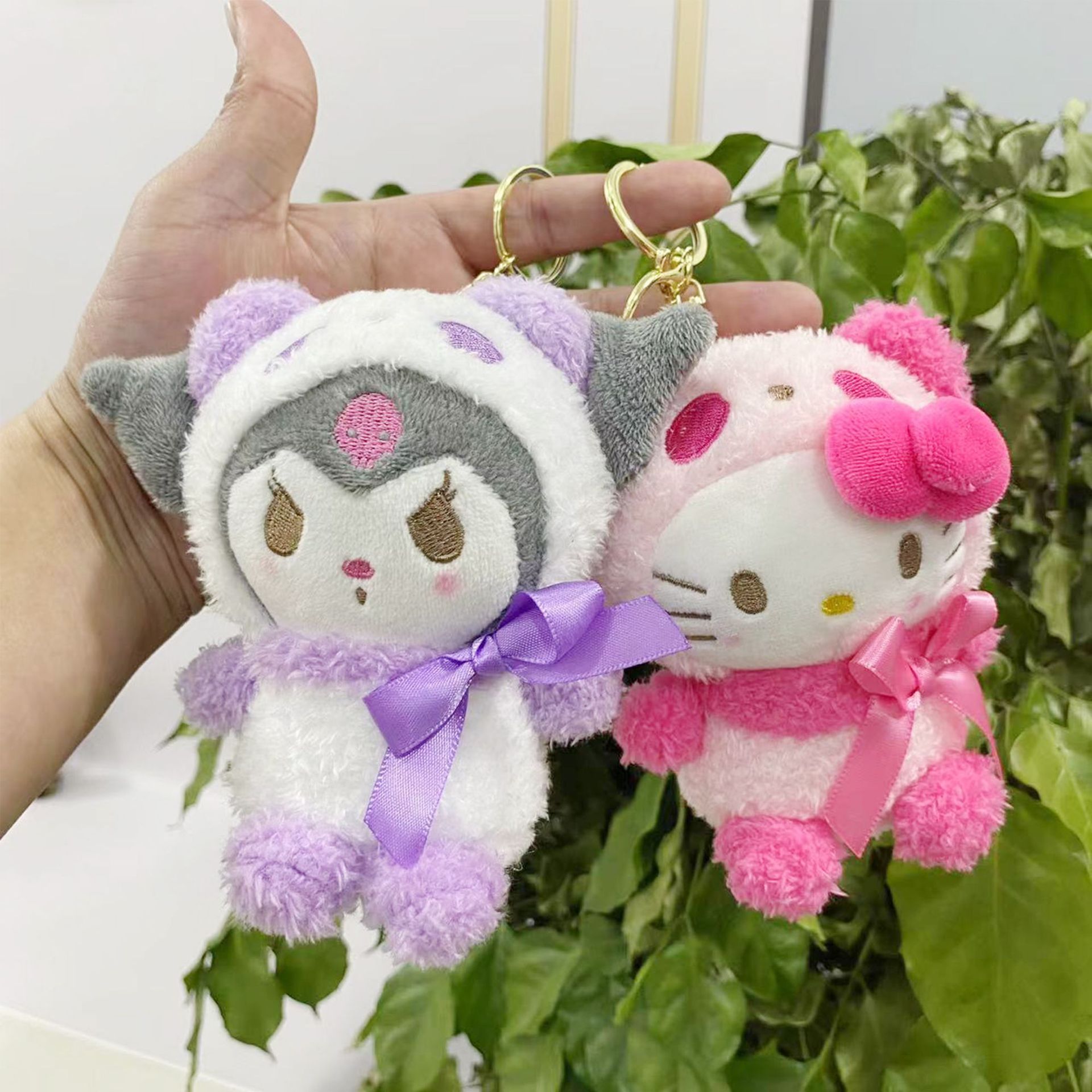 Cute Sanlio Kulomi plush pendant schoolbag pendant Doll Doll plush toy gift doll wholesale