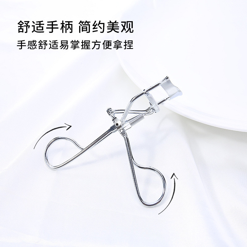 Eyelash curler electroplated spring eye eyelash curler bulk eyelash curler black silver factory wholesale