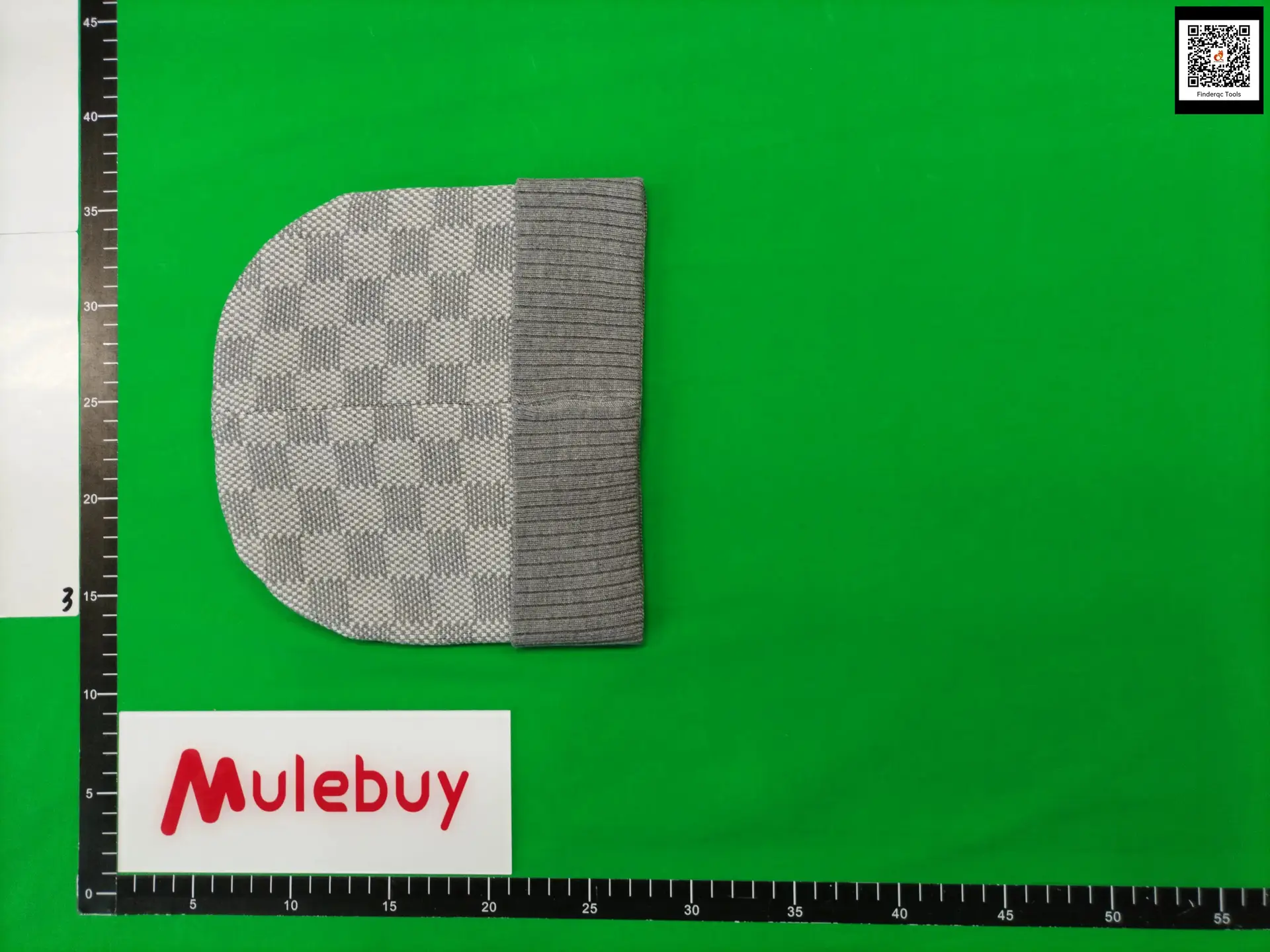 Monogram Knit Beanie Grey