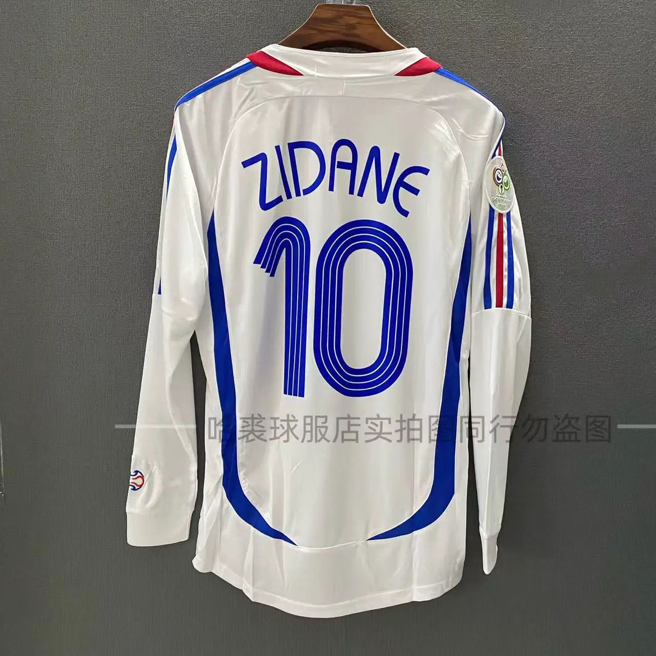 Euro 2006French jerseys away Zidane Henry classic vintage long sleeve soccer jerseys wholesale