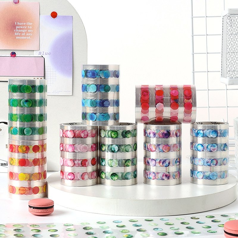 Yuezhen Tape Set Box Bubble Time Student High-End Exquisite Cut Out Die-Cut Handbook DIY Material Pet Tape