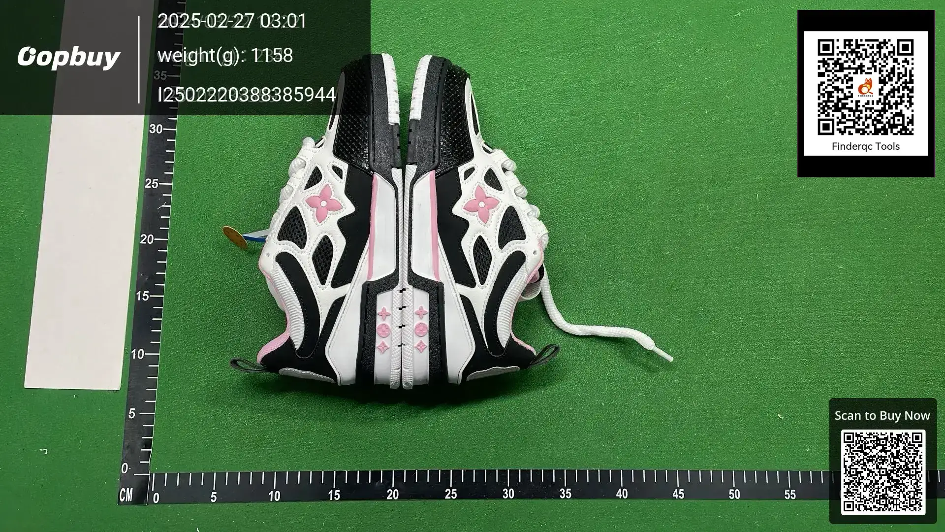 Louis Vuitton Trainer Sneaker White Pink Black
