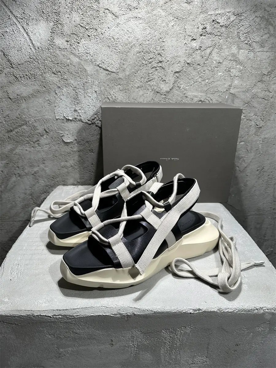 Xuan Zhan Independent Ro Thick Sole Strap Retro Style Slippers Lightweight Open-Toe Loafers American Casual Shoes Beach Sandals