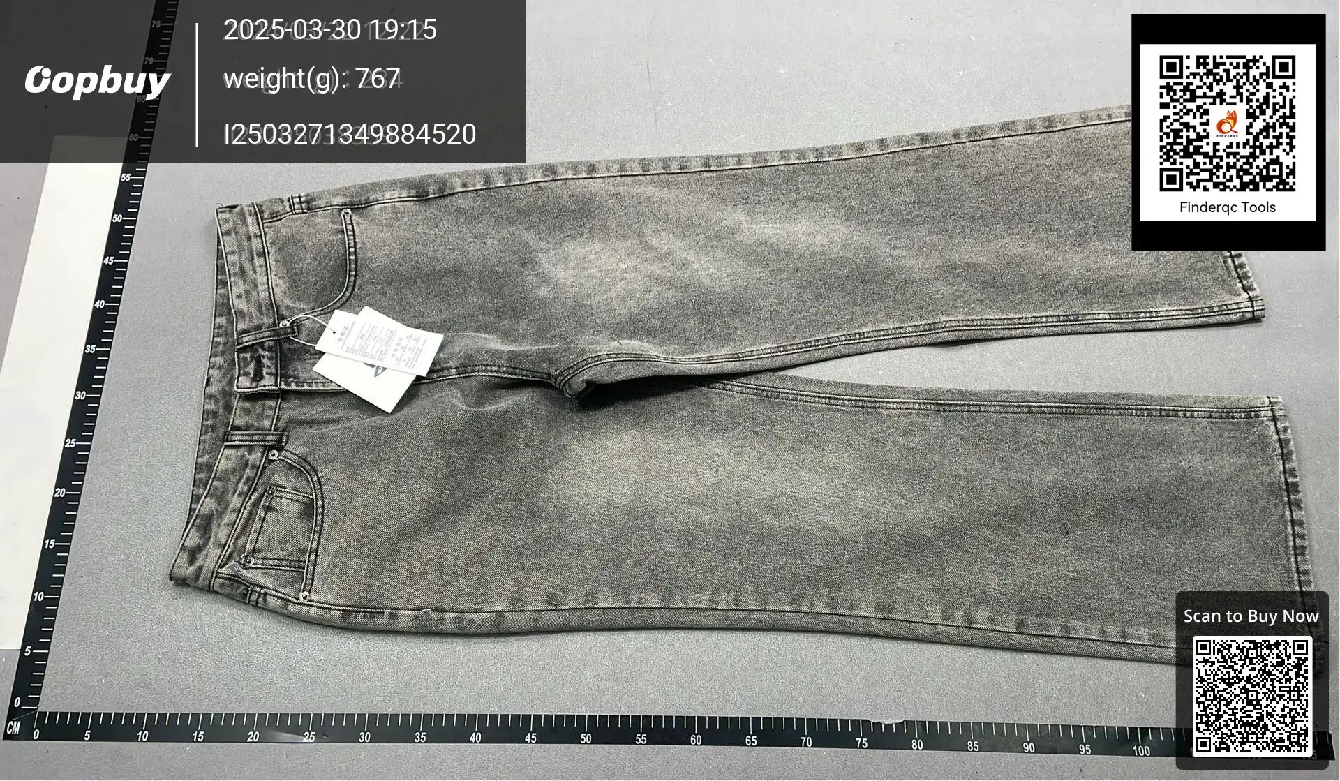 RDT Men's Wear | 2021m Cement Grey Wide Leg Skinny Cleanfit Jeans Washed Casual Long