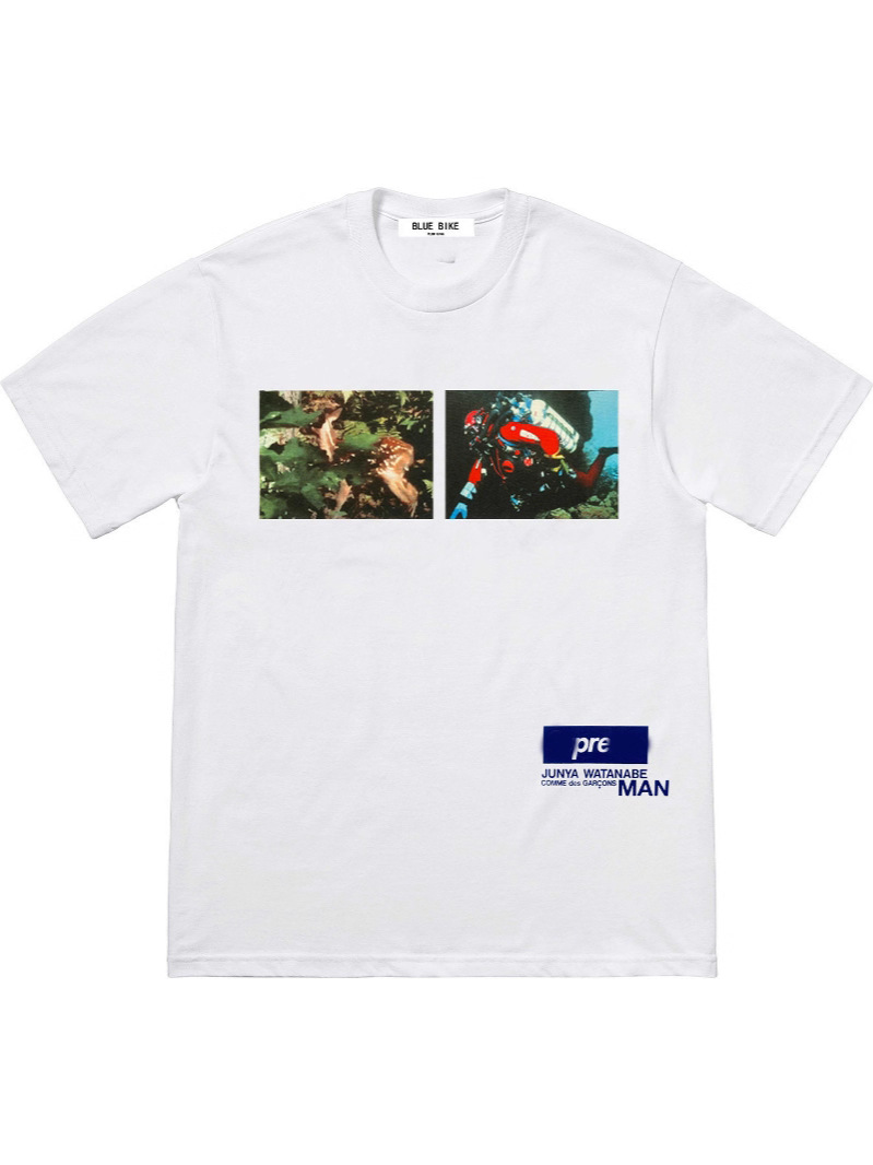 Supreme Junya Watanabe Nature Printed Short-Sleeved T-Shirt White