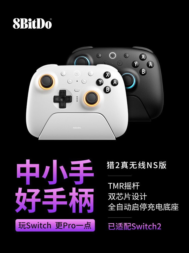 8Bitdo Orion Ns Edition True Wireless Bluetooth Game Controller with Charging Dock Vibration for Win10 Pc Nintendo Switch2 Oled Console Hollow Knight Song of Silk QC-foto van TAOBAO op Qualit.ly