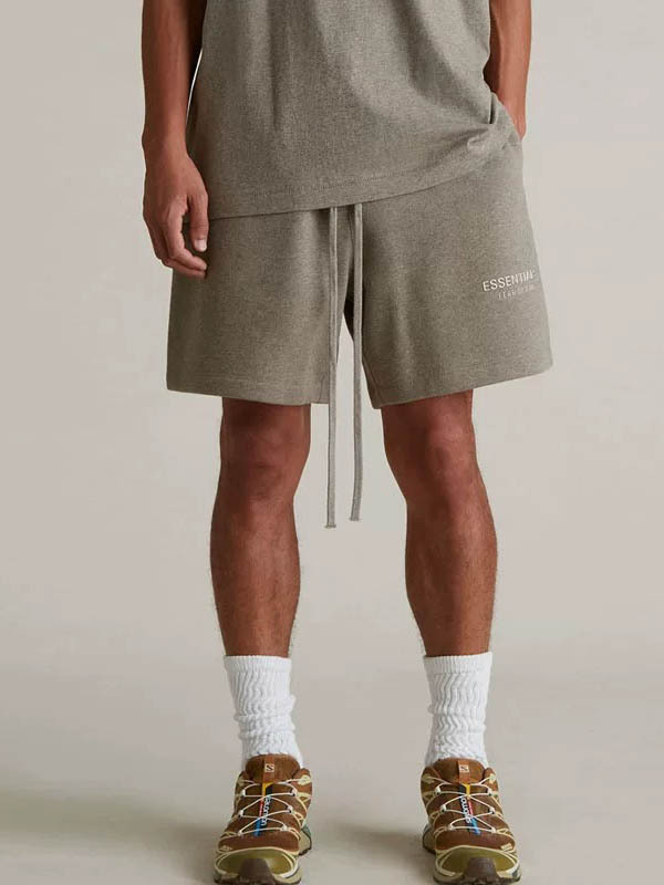 Fog Stack Essentials Season 9 High Street Casual Loose Metal Pressed Couple Shorts Trend