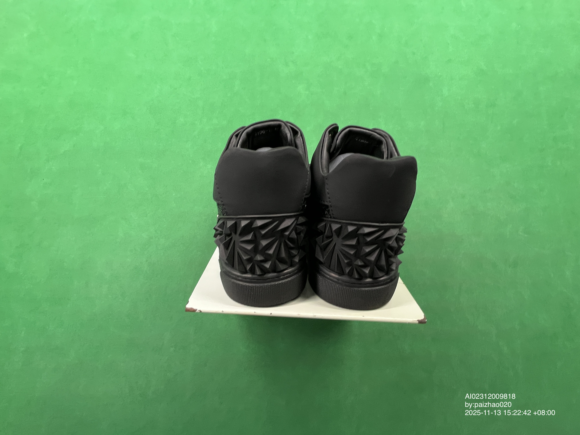 Philipp Plein Black Glitter Skull High-Top Sneakers QC