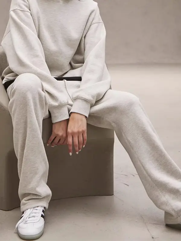 ESSENTIALS ZONE Solid Color Basic Loose Straight Pants Trendy Men's and Women's Sports Casual Pants Wide Leg Pants