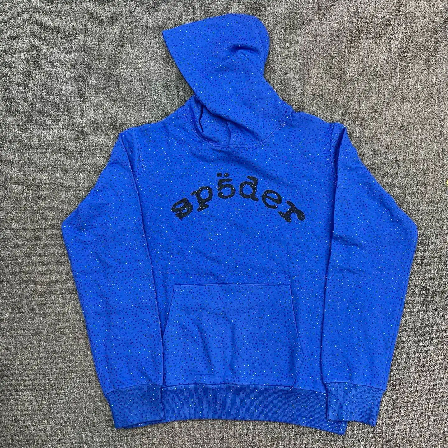 American high street Sp5der 555555 full diamond hoodie hoodie hoodie for couples ins high street trendy brand hoodie