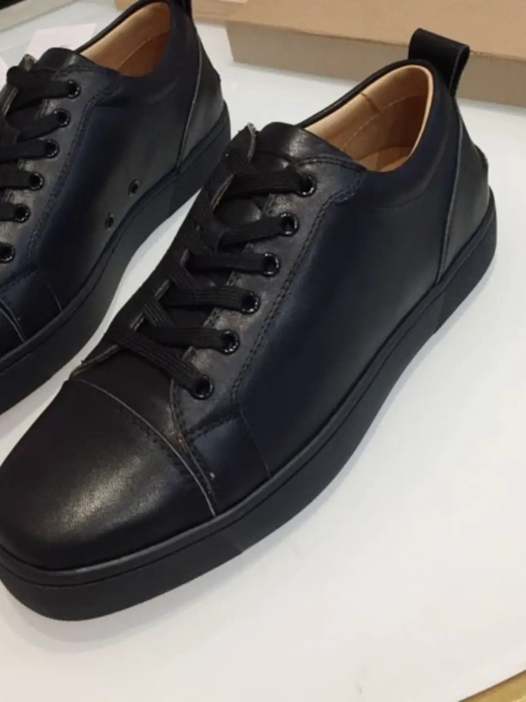 European Station Cl Men's Shoes Glossy Red Sole Shoes White Shoes Trendy Flats Breathable Men Sneakers Casual Trendy European Goods