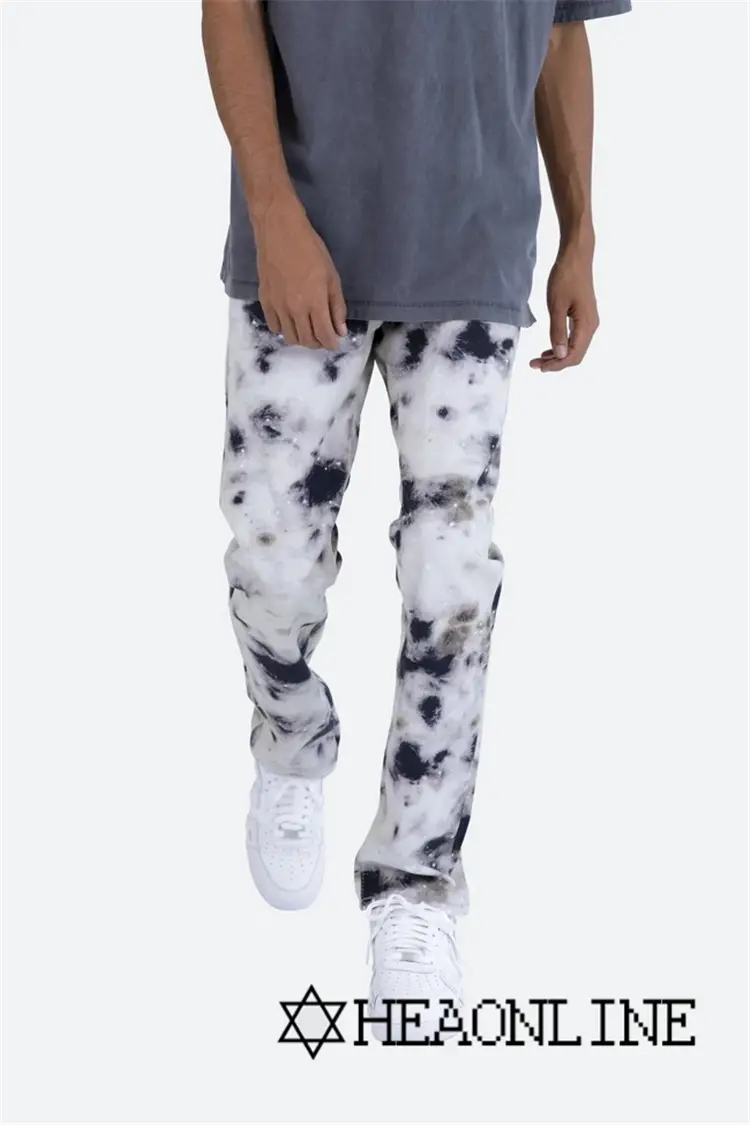 In Stock [Hea] American Mnml Casual Denim Men's Trendy Brand New arrival Loose Straight-leg Fashion Trendy D103
