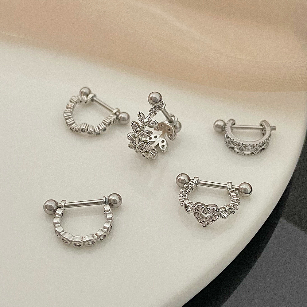 Screw twist earrings new fashion lovely earrings niche design simple ear bone stud trendy ear buckle light luxury earrings for women