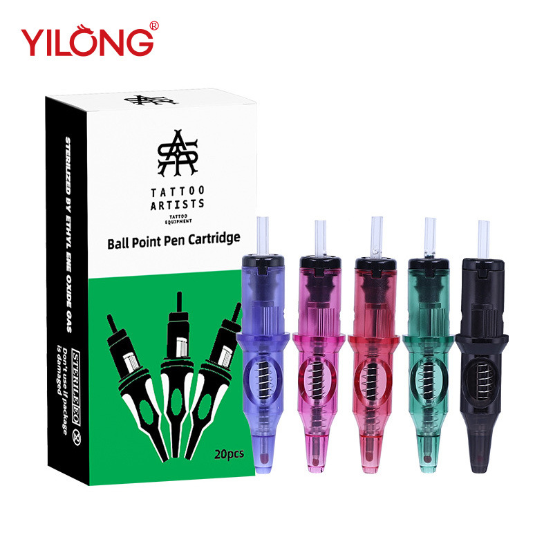 Yilong's New Tattoo Ballpoint Pen Tattoo All-In-One Needle Drawing Line Dot Tattoo Color Ballpoint Pen Tattoo Tool