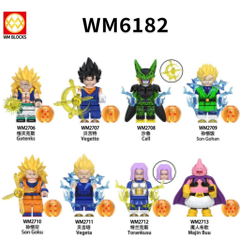 WM6182 Animation Series Wukong Saru Demon Man Buo Man Model Children's Assembled Building Blocks Toy Bag