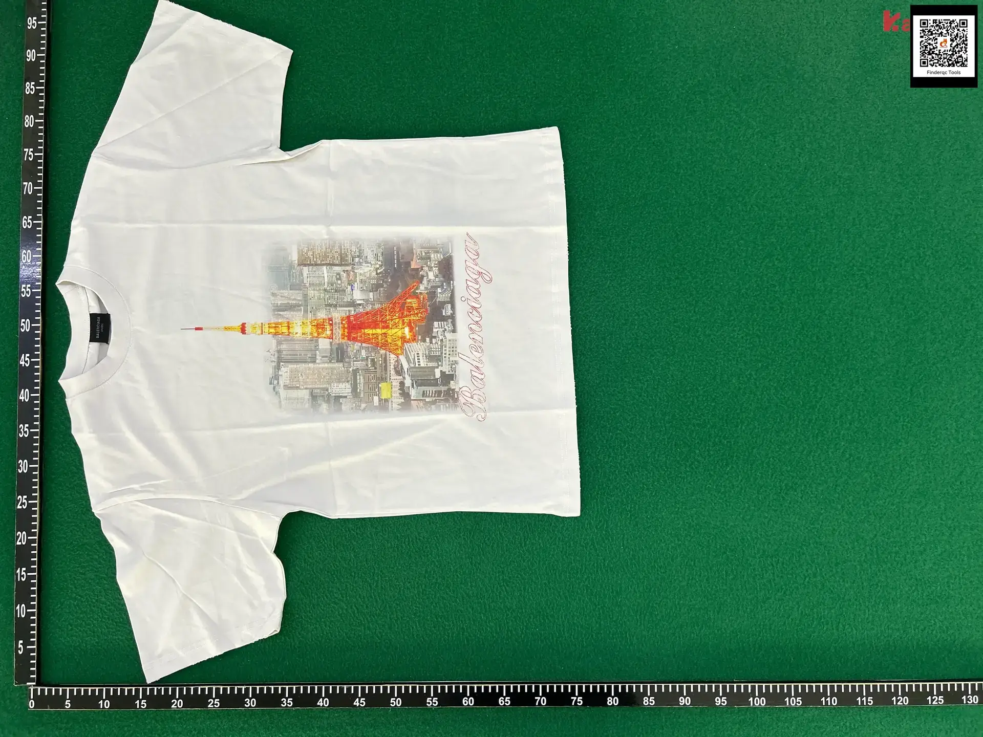 High Version Paris B Home 2024 New Tower Night Scene Limited Printed Grind Washed Old Short Sleeve T-Shirt