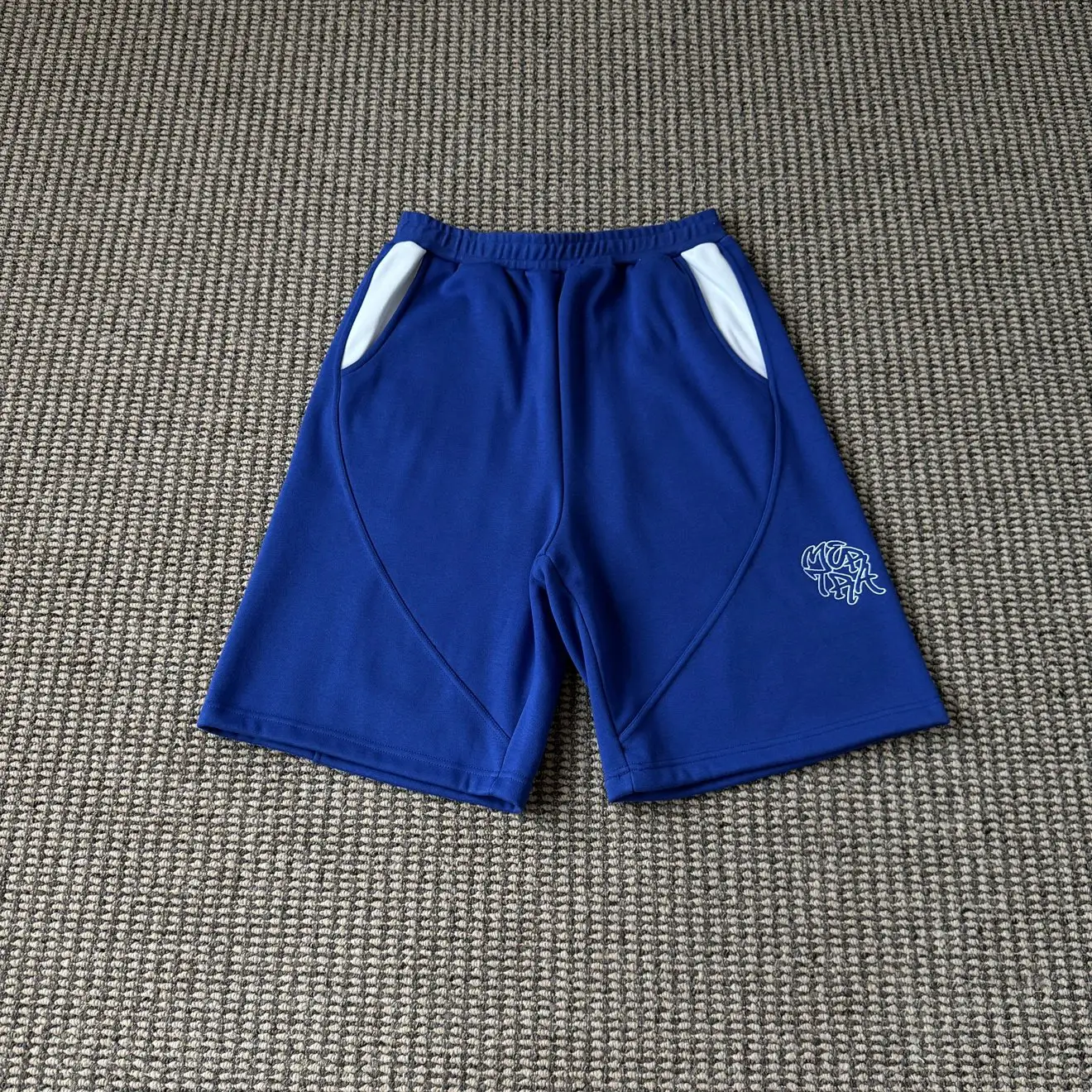 ME blue contrasting shorts