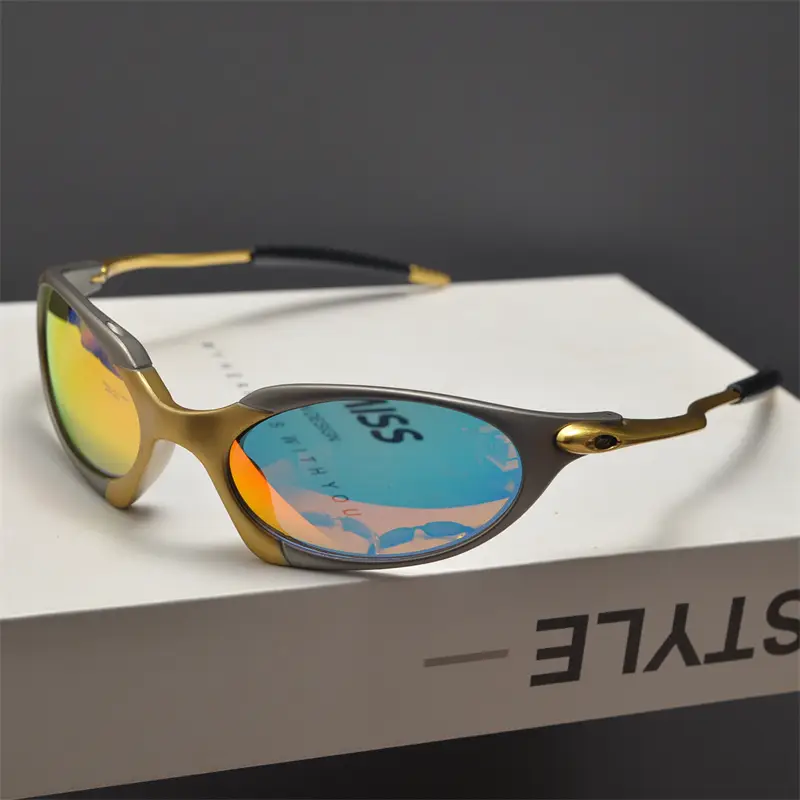 Y2K Millennial Style Futuristic Tech-Savvy Colorful Cycling Sunglasses European and American Unisex Street Style Metal Punk Sunglasses