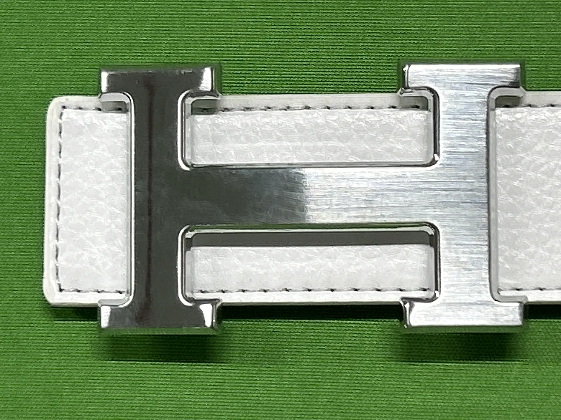 Hermes H Belt White