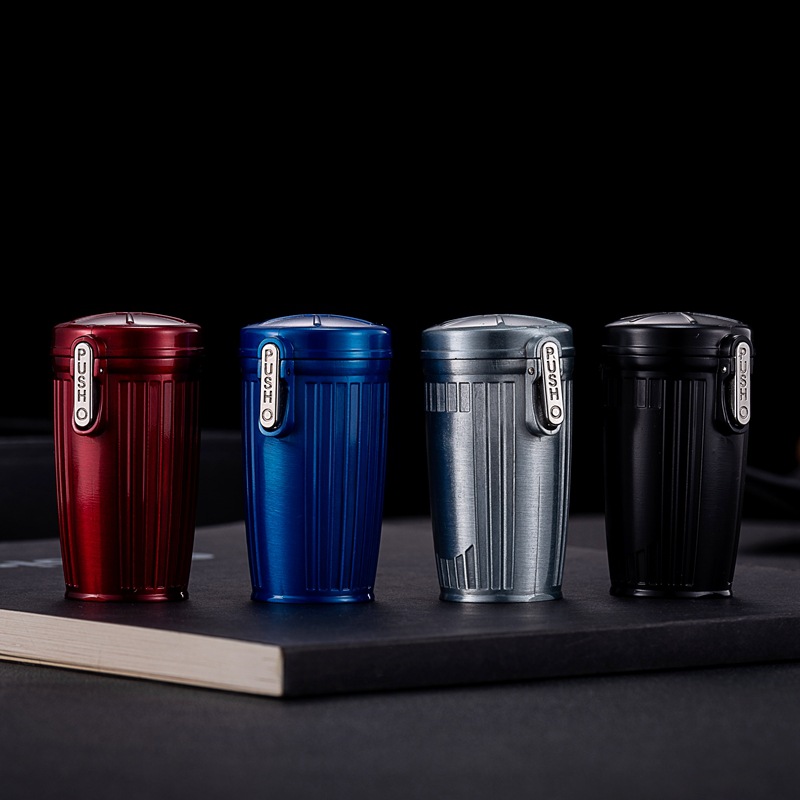 HY926 metal portable ashtray smoking set trash can shape ashtray manufacturers wholesale