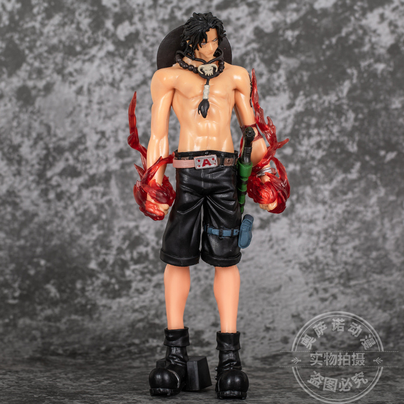 One Piece Series Figure Wholesale Standing Fire Fist Ace Large Assembly Ace Figure Approximately 27cm Ornament Statue