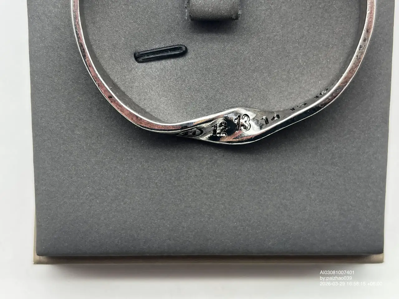 Froid Tiedeur Original Design Twisted Numeric mm Shape Pure 925 Silver Open Adjustable Bracelet