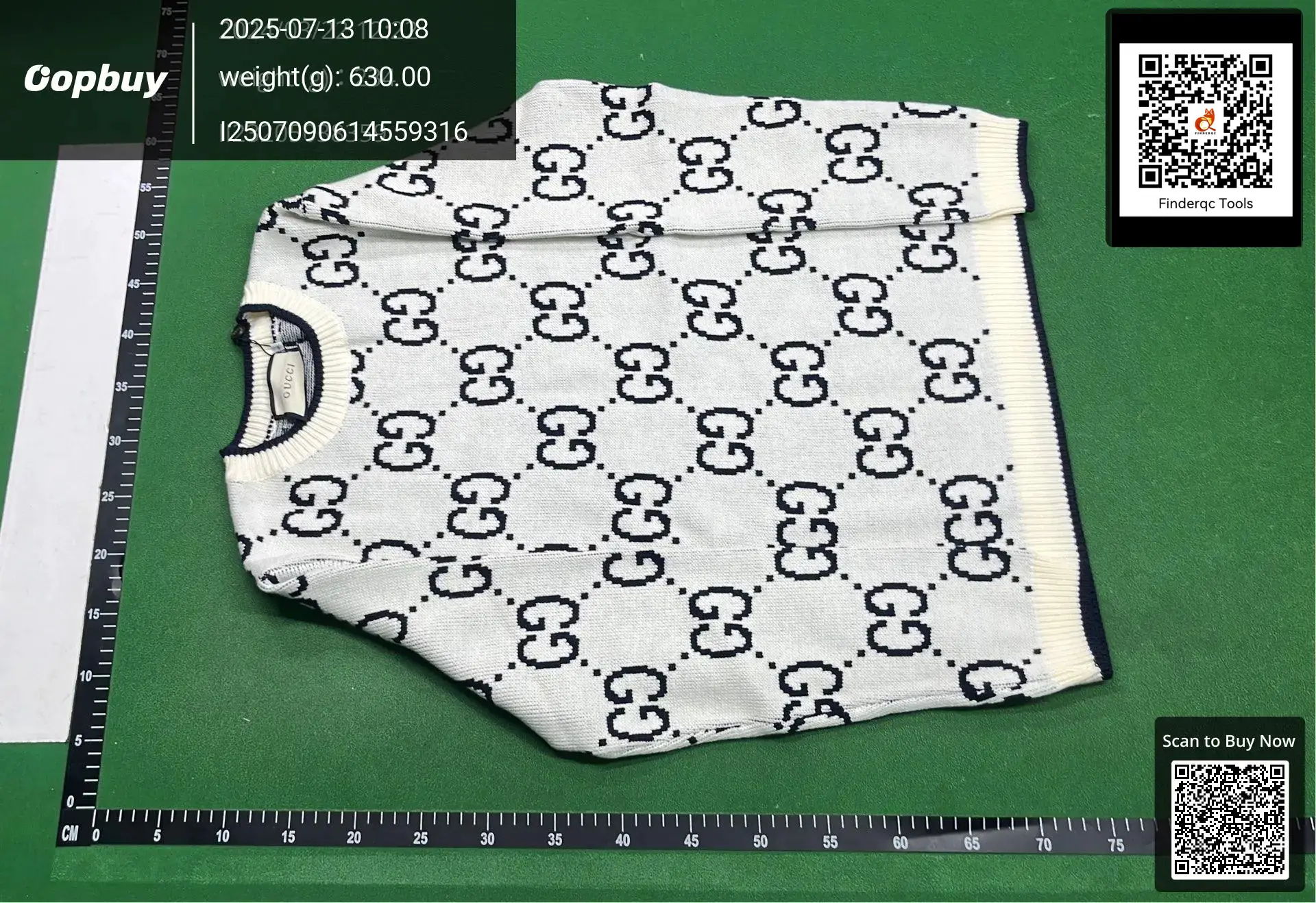 Gucci GG Monogram Sweater White
