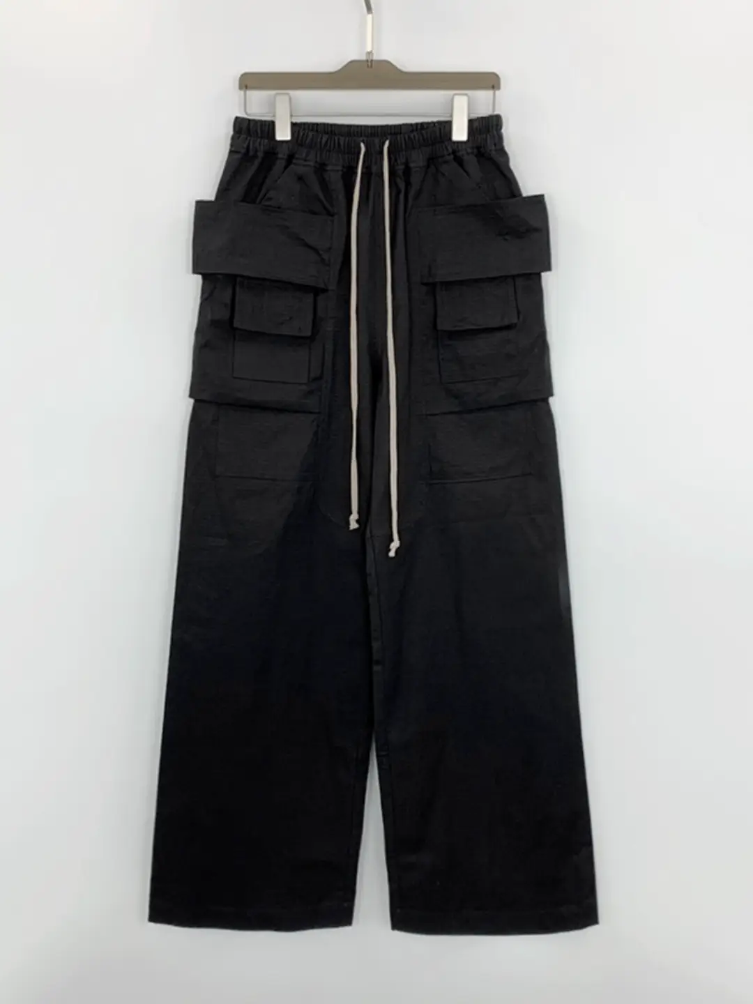 High Street Wide-Leg Pants with Dark Dark-Patterned Plaid Double-Ring Design, Men's Ro Style High Street Loose Stacked Long Pants, Trendy