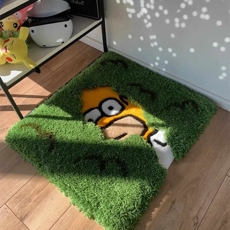 The Simpsons Homer in the Bush Handmade Rug