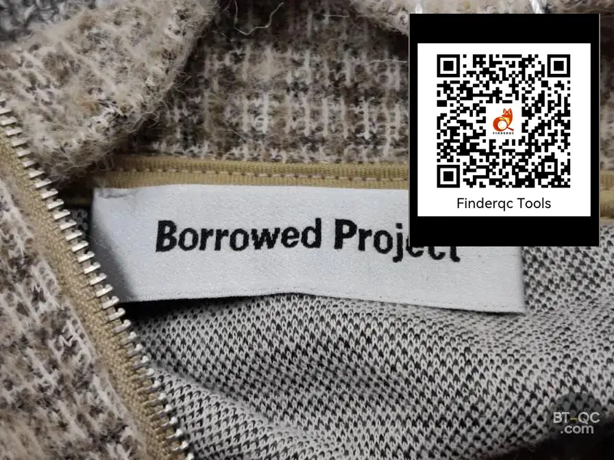 Borrowed Project Houndstooth Zipper jacket Wool Blend Double Zipper Thin Section Tops Outwear