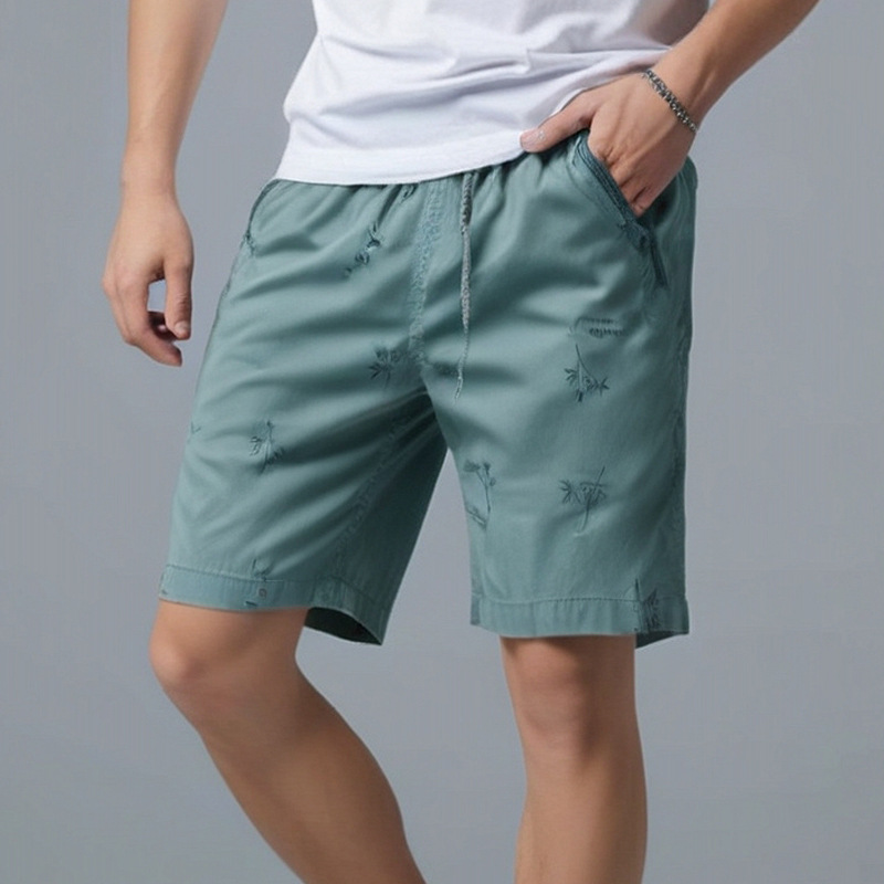 Pure Cotton Men's Shorts 2026 New Summer Quick-Drying Breathable Thin Five-Quarter Pants Men's Casual Outdoor Beach Pants