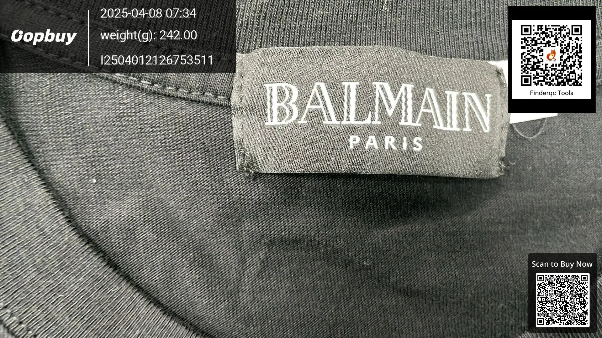 Long-term stock Balman BALMAIN printed short-sleeved T-shirt to design DIY letter pattern LOGO