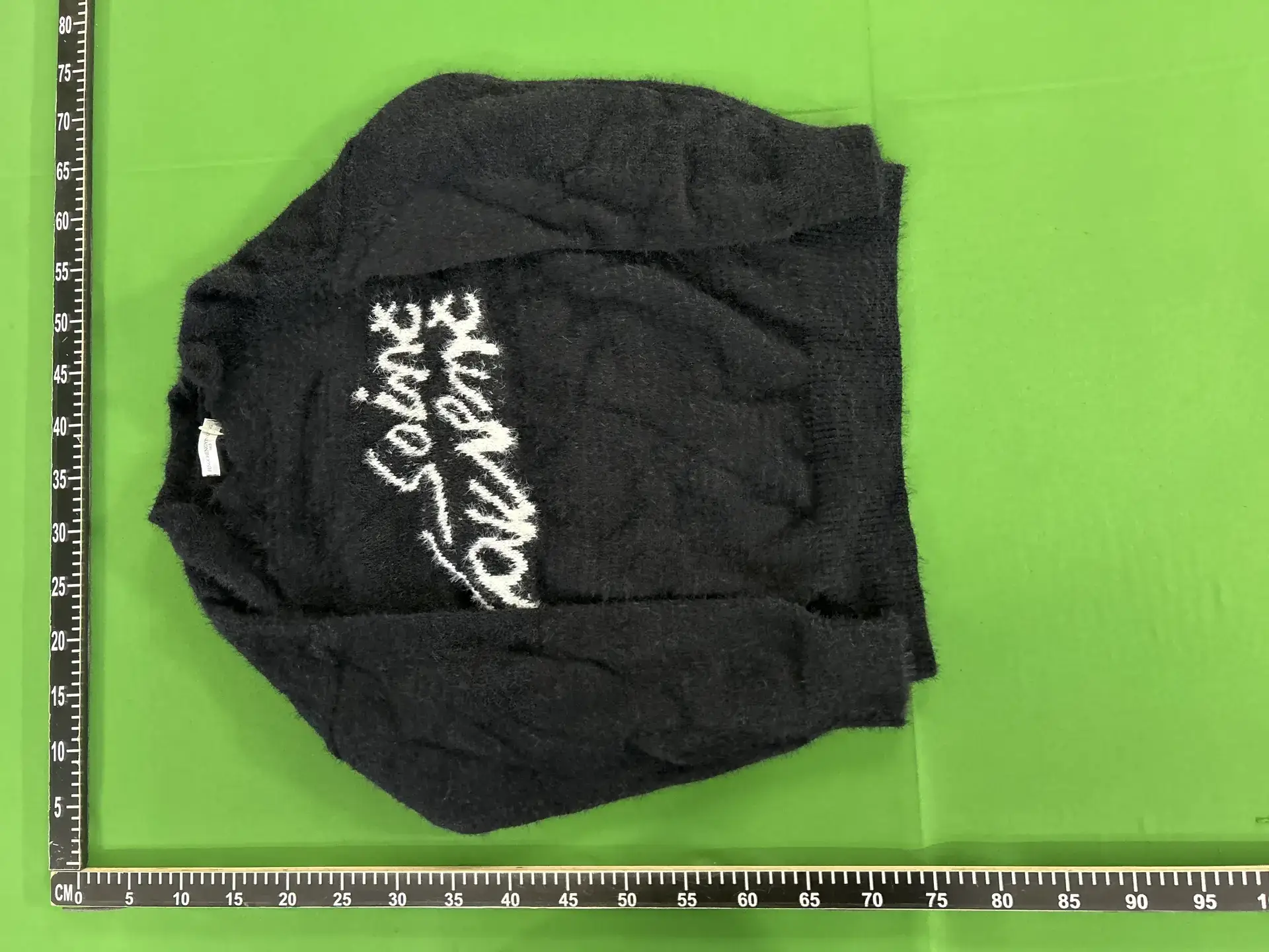 Saint Laurent Black Fuzzy Sweater