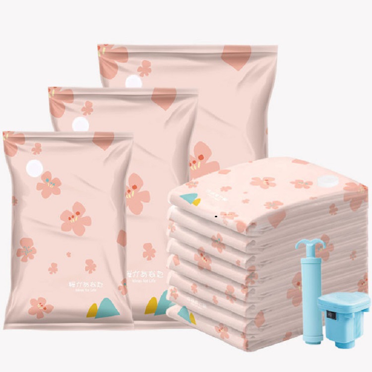 Cross-Border Household Vacuum Bags, Compression Bags for Clothes, Quilts, down Jackets, Storage and Moving Special Vacuum Compression Storage Bags