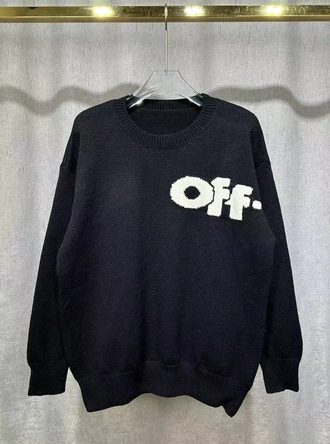 2023 New Autumn and Winter Trendy Brand Off Ow Knitwear with Classic Logo Embroidered on the Chest for Men and Women