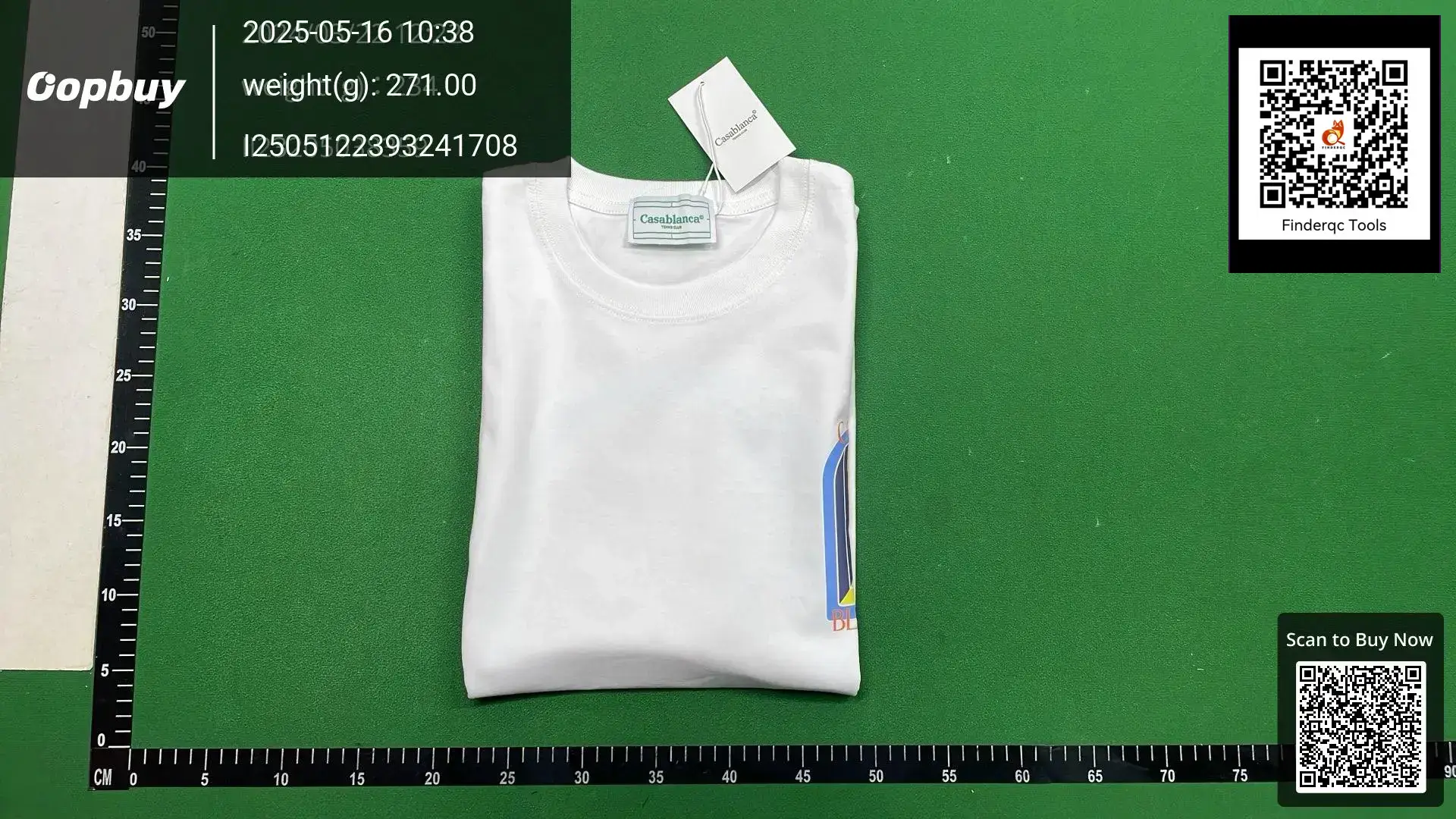 Casablanca White Short-Sleeved Round Neck T-Shirt