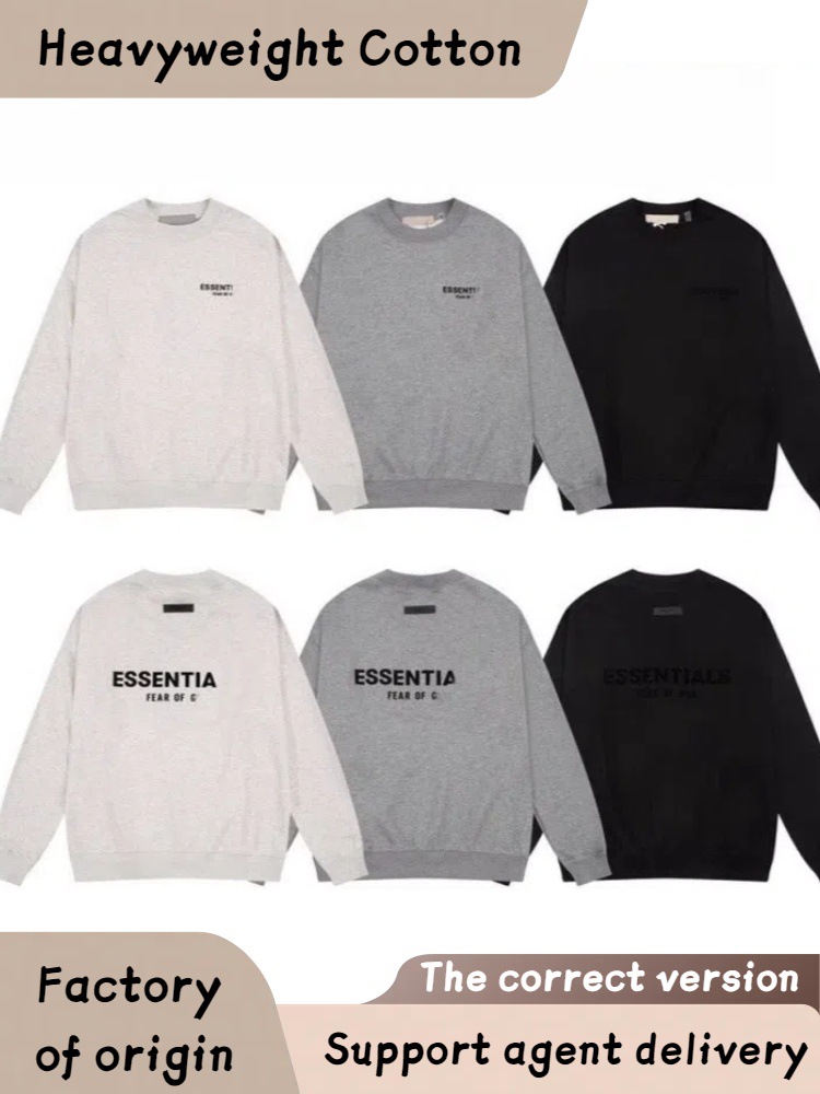 High Version Fog Flocking Print Crew Neck Casual Hoodie