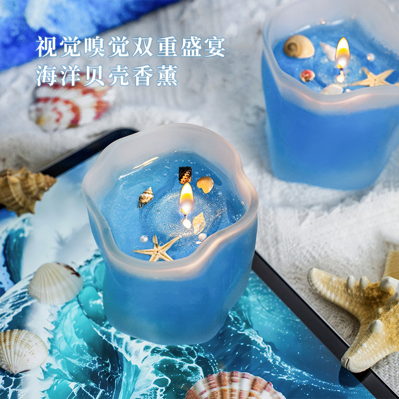 Ocean Jelly Scented Candles, Creative Gifts for Girls, Fragrance Ornaments for Indoor Bedrooms, Long-Lasting Fragrance