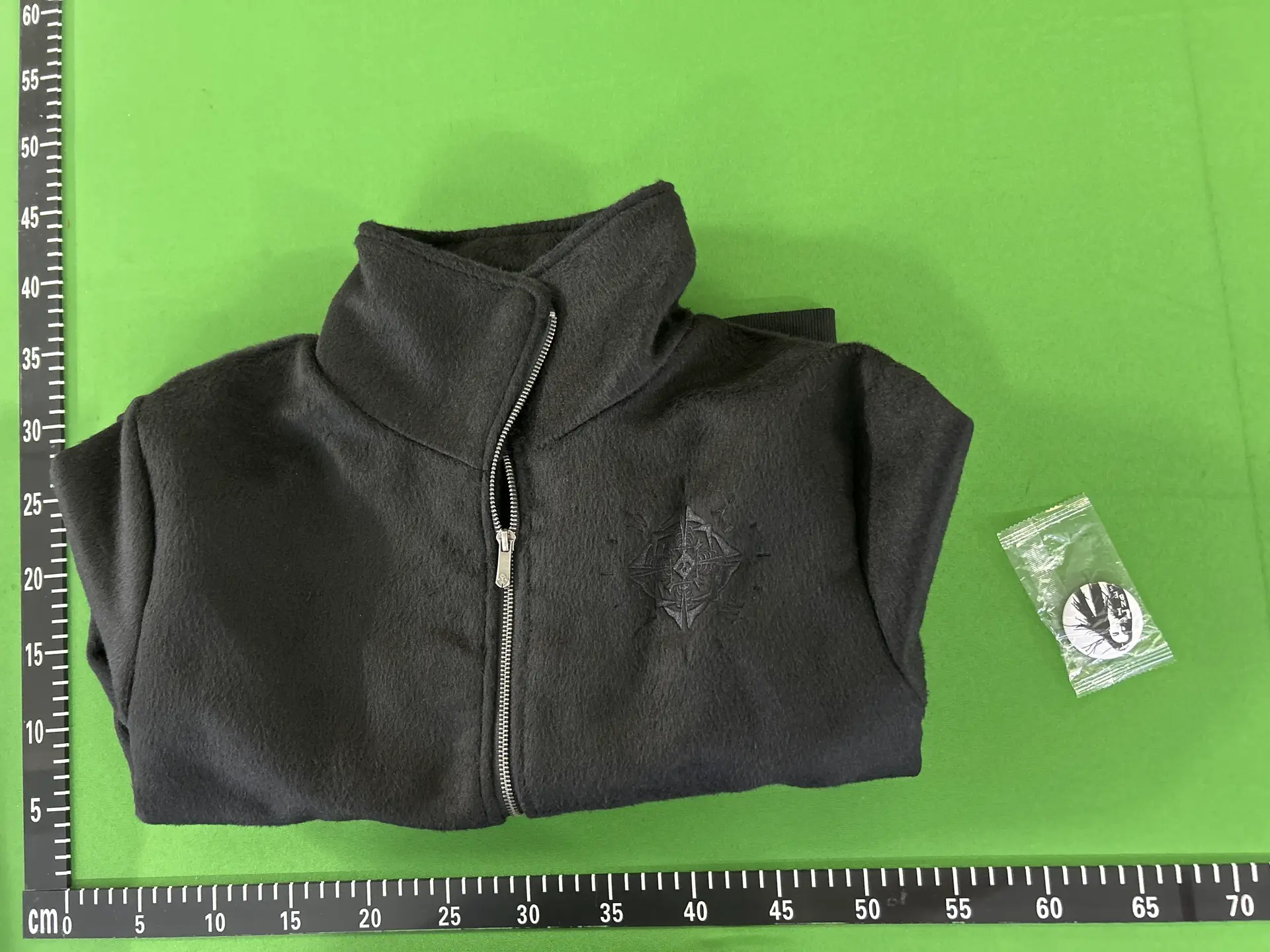 Wanna Lab 25Fw "Waist-Cutting Knight" Stand-Up Collar Skinny Embroidered Woolen Short Fleece Sweatshirt Zipper Jacket
