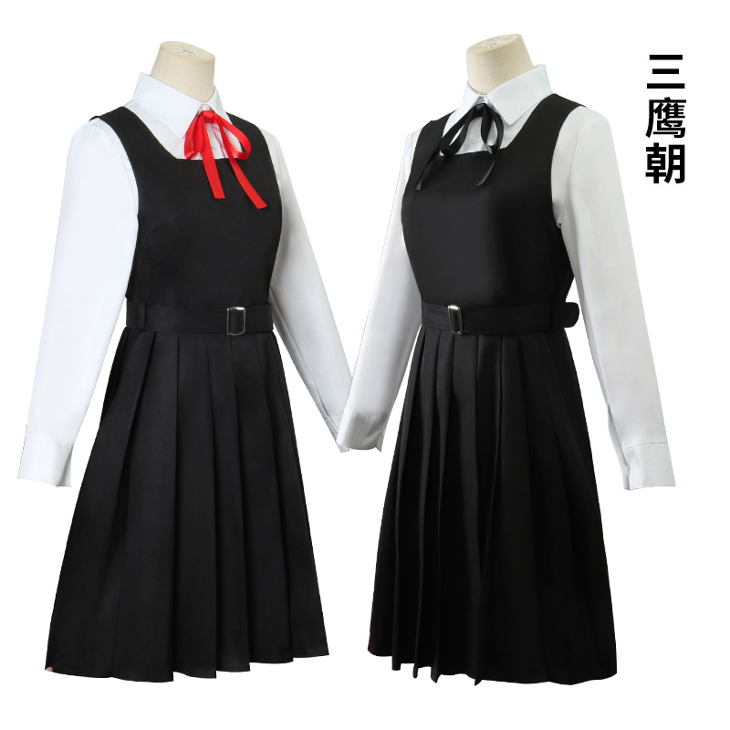 2022 Chainsaw Man Cos Three Eagle Dynasty Uniform School Uniform Pleated Skirt Cosplay Chainsaw Man War Demon