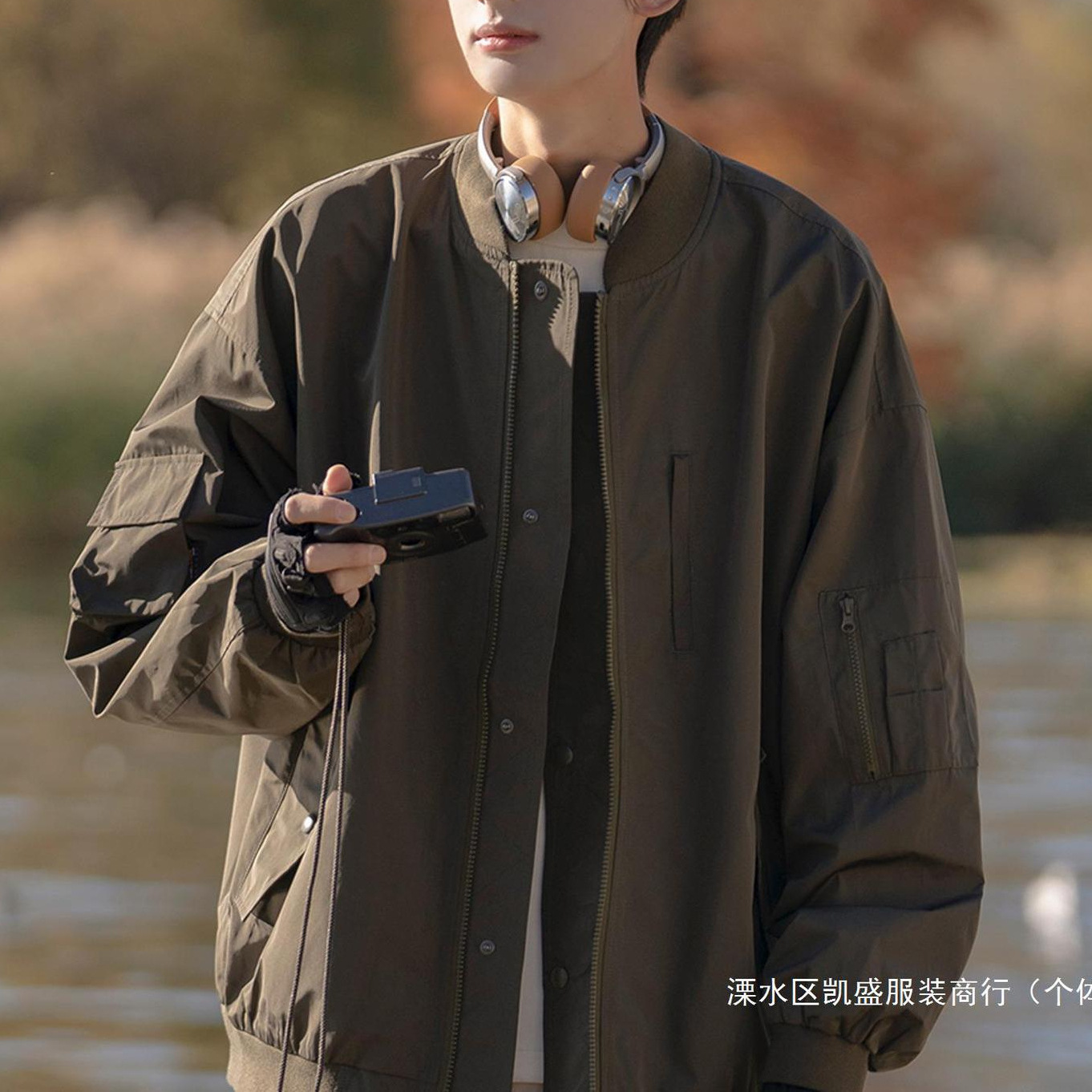 New American Niche Design Bomber Jacket Men's Spring and Autumn Men's Autumn Dress Boys Handsome Baseball Jacket Autumn