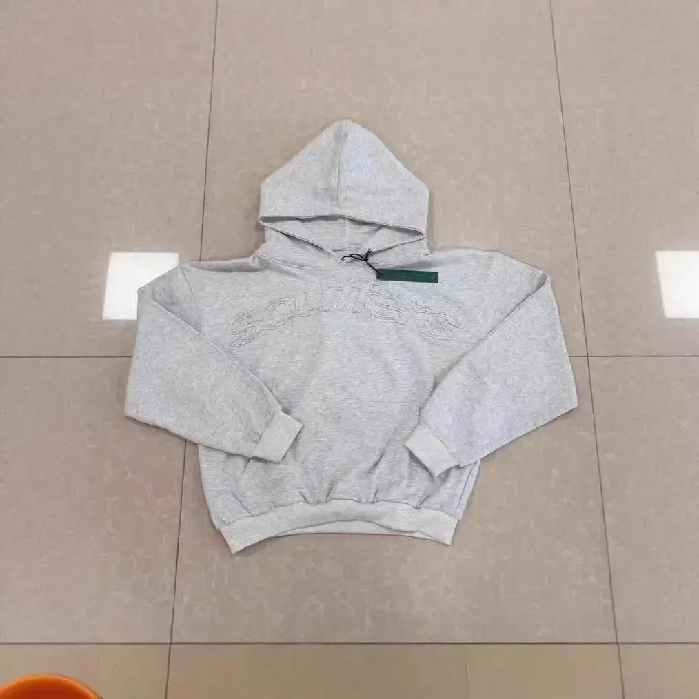 Cross-Border Scuffers Printed Embroidered Sweatshirt Solid Color Hoodie Casual Loose Sports Top Foreign Trade Men's and Women's Clothing