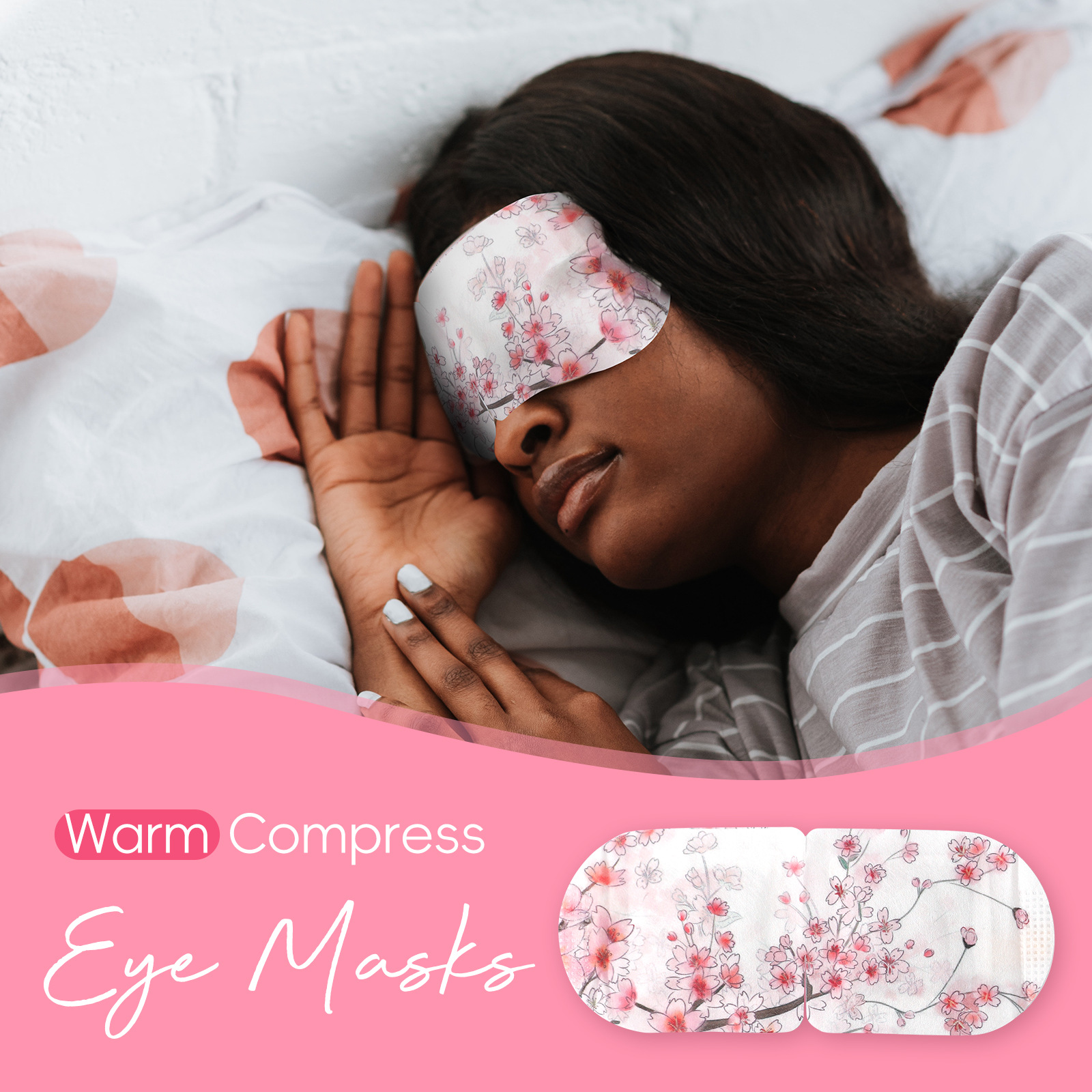 Amazon cross-border steam hot compress eye mask to relieve fatigue sleep hot and cold compress manufacturers in stock wholesale skin care products