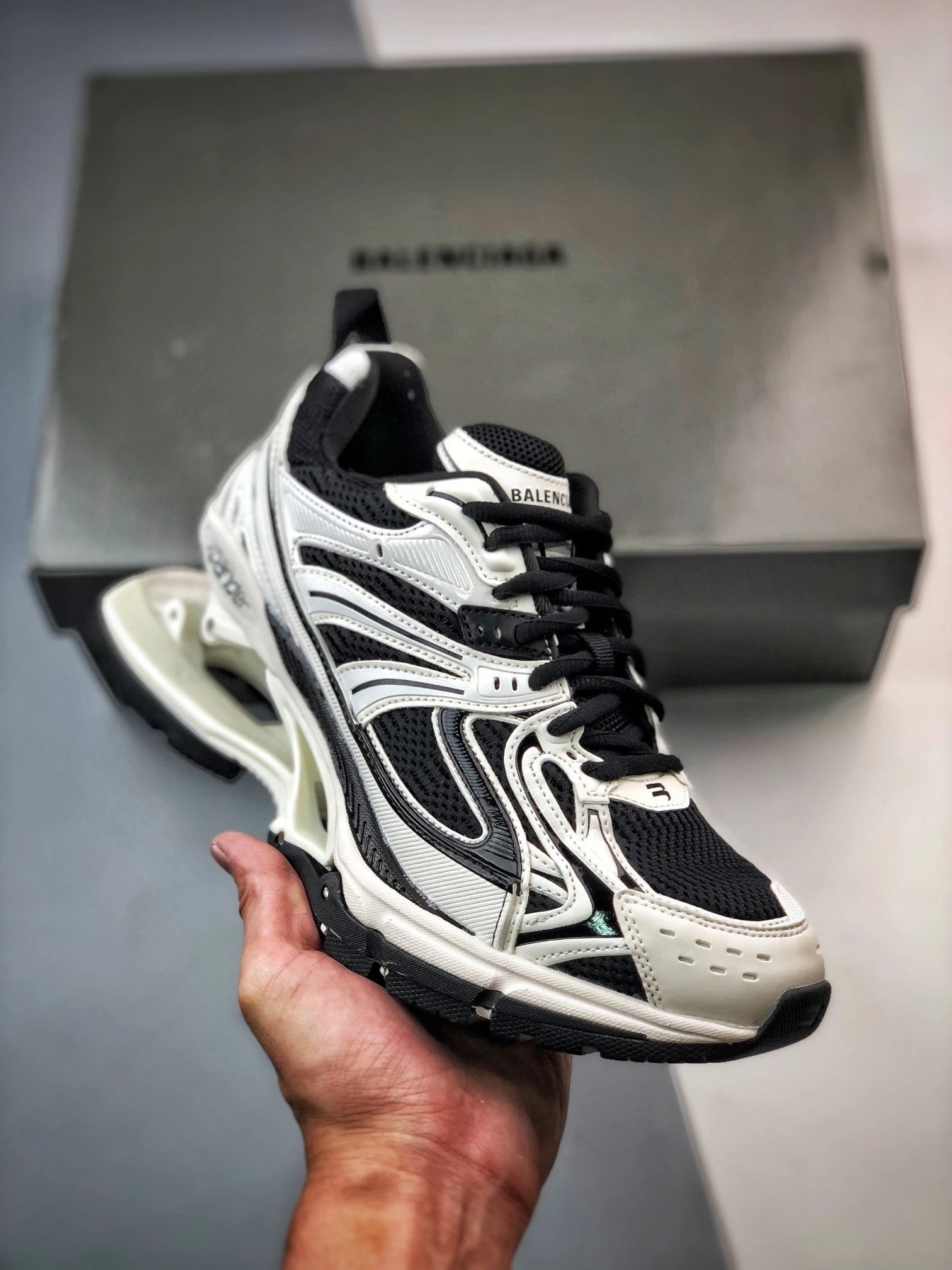 现货特价【现货实拍】Balenciaga巴黎*世家弹簧鞋 Xpander 悬浮鞋 X-Pander  巴黎世家六代 弹簧鞋 巴黎世家鞋巴黎世家休闲运动鞋厚底板鞋情侣鞋网红百搭老爹鞋